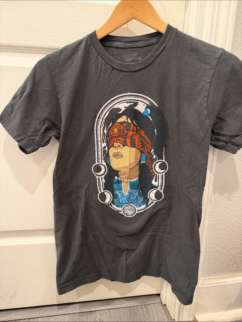 Legend of Korra Graphite Graphic Short Sleeve Tee with Multicolor Print
